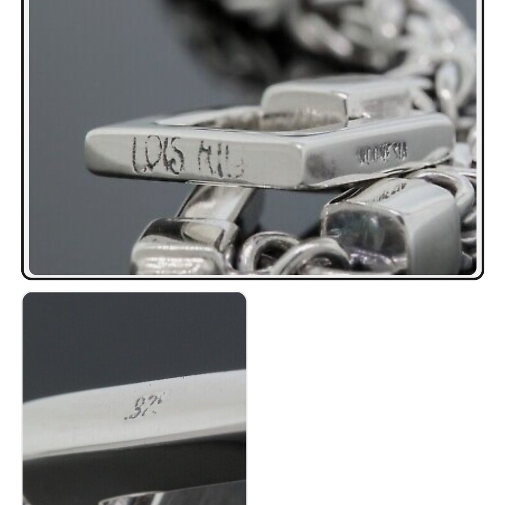 Lois Hill Byzantine Weave Chain Toggle Clasp Bracelet 925 Sterling Silver 7.5" - Picture 5 of 5